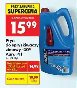 Biedronka Płyn do spryskiwaczy zimowy -20° Aura, 4 l oferta