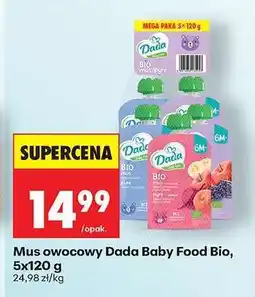 Biedronka Mus owocowy Dada Baby Food Bio, 5x120 g oferta
