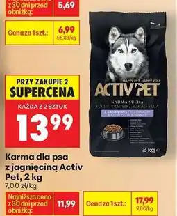 Biedronka Karma dla psa z jagnięciną Activ Pet 2 kg oferta