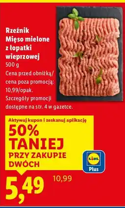 Lidl Mięso mielone z łopatki wieprzowej Rzeźnik oferta