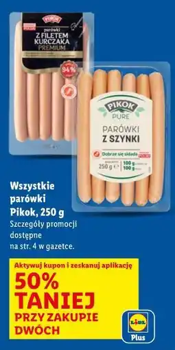 Lidl Wszystkie parówki Pikok 250g oferta