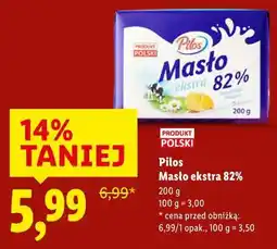 Lidl Pilos Masło ekstra 82% 200g oferta