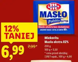 Lidl Mlekovita Masło ekstra bez dodatków 82% 200g oferta