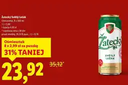 Lidl Piwo Žatecký Světlý Ležák 8 x 500 ml oferta