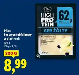 Lidl Pilos High Protein Ser żółty w plastrach oferta