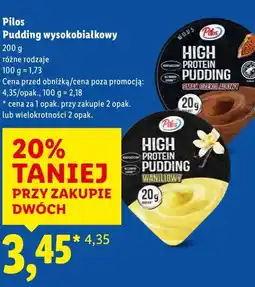 Lidl Pilos High Protein Pudding (czekoladowy, waniliowy) oferta
