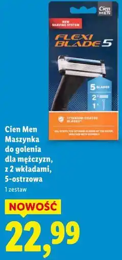 Lidl Cien Men Maszynka do golenia dla mężczyzn, z 2 wkładami, 5-ostrzowa oferta