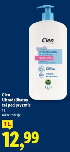 Lidl Cien Ultradelikatny żel pod prysznic oferta