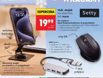 Hub, stojak na smartfon lub mysz