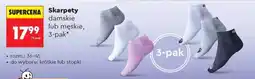 Biedronka Skarpety damskie lub męskie 3 pak oferta