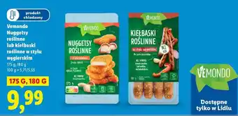 Vemondo Nuggetsy roślinne lub kiełbaski roślinne w stylu węgierskim
