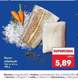 Kaufland Dorsz atlantycki filet ze skórą 100 g oferta