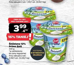 Netto Śmietana 12% Primo Zott oferta
