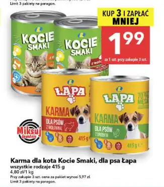 Karma dla kota Kocie Smaki, dla psa Łapa