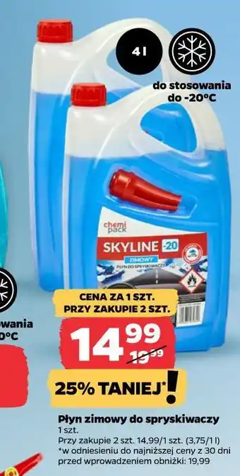 Płyn zimowy do spryskiwaczy Skyline 4 l