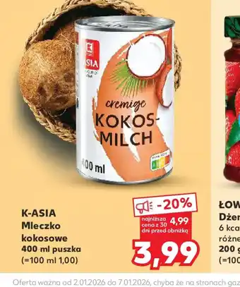 Kaufland K-ASIA Mleczko kokosowe oferta