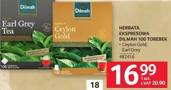 Herbata ekspresowa Dilmah 100 torebek, Ceylon Gold, Earl Grey