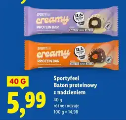 Lidl Baton proteinowy z nadzieniem, różne rodzaje oferta
