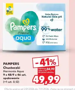 Kaufland Pampers Chusteczki Harmonie Aqua oferta
