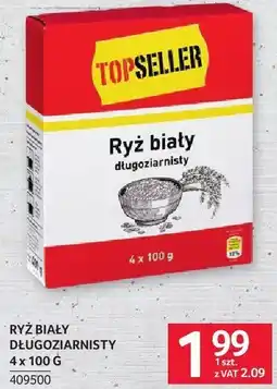 Selgros Ryż biały długoziarnisty Topseller 4x100g oferta