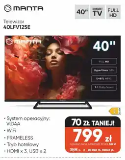 Max Elektro Manta Telewizor 40LFV125E oferta