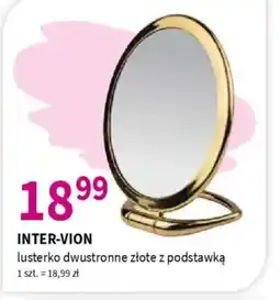 Drogerie Polskie INTER-VION lusterko dwustronne złote z podstawką oferta