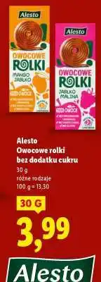 Lidl Alesto Owocowe rolki bez dodatku cukru oferta