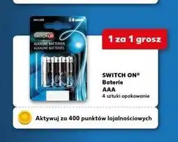 Kaufland SWITCH ON Baterie AAA 4 sztuki opakowanie oferta