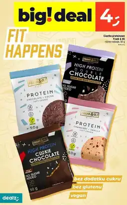Dealz Ciastko proteinowe Frank & Oli (różne rodzaje, 50 g) oferta