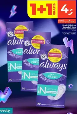 Dealz Podpaski Always Daily Fresh Normal Pantyliners 30 pcs oferta