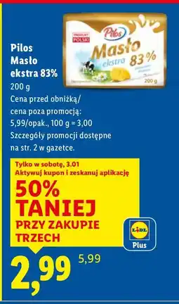 Lidl Masło ekstra 83% oferta