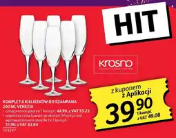 Selgros Krosno Komplet 6 kieliszków do szampana oferta