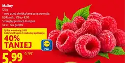 Lidl Maliny 125 g oferta