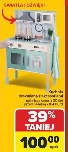 Carrefour Kuchnia drewniana z akcesoriami oferta