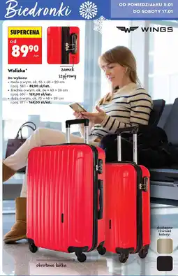 Biedronka Walizka abs+ rozm. l Wings oferta