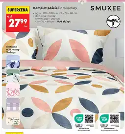 Biedronka Komplet pościeli z mikrofazy 220 x 200 cm + 2 70 80 Smukee oferta