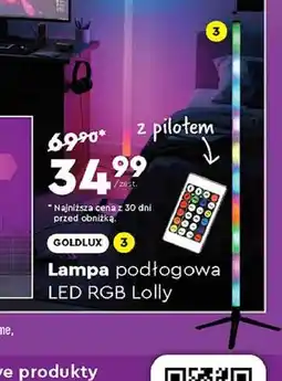 Biedronka Lampa podłogowa led rgb lolly Goldlux oferta