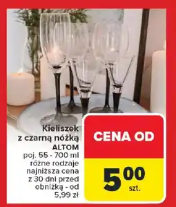 Carrefour Altom Kieliszek z czarną nóżką oferta