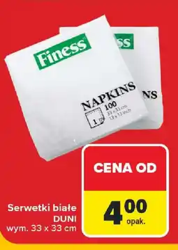 Carrefour Finness Serwetki białe oferta