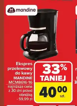 Carrefour Mandine Ekspres do kawy oferta