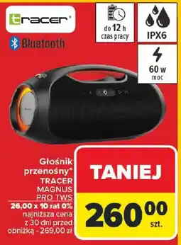 Carrefour Tracer Głośnik przenośny Magnus Pro TWS oferta