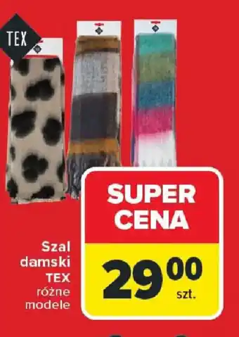 Carrefour Szal damski TEX oferta