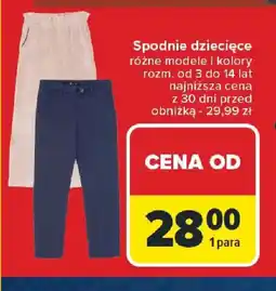 Carrefour Spodnie dziecięce oferta