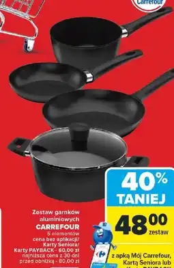 Carrefour Carrefour zestaw garnków oferta