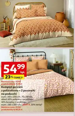 Auchan Komplet pościeli z policottonu oferta