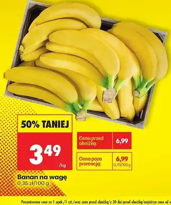 Biedronka Banan na wagę oferta