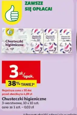 Auchan Chusteczki higieniczne oferta