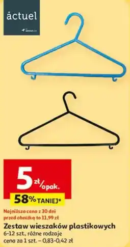 Auchan Actuel Zestaw wieszaków plastikowych oferta