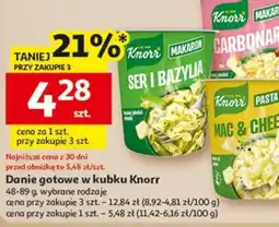 Auchan Knorr Danie gotowe w kubku oferta