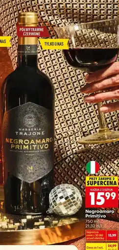 Biedronka Maseria Trajone Negroamaro Primitivo oferta